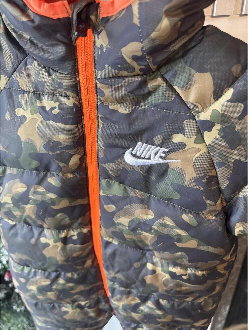 New Nike Baby Camouflage Puffer Snow suit with Orange Lining 12 months Boys - Picture 2 of 5